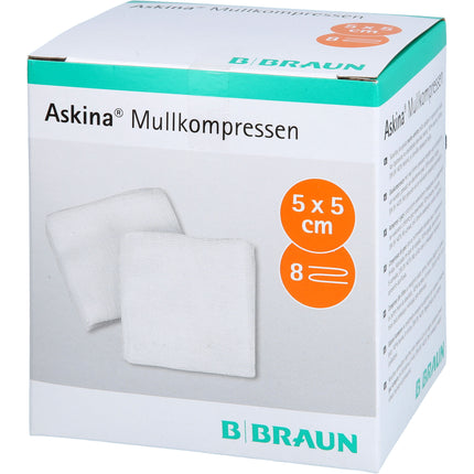 ASKINA Mullkompressen 5x5 cm steril 8fach