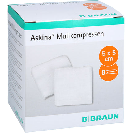 ASKINA Mullkompressen 5x5 cm steril 8fach