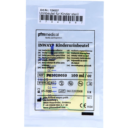 URINBEUTEL steril f.Kinder 100 ml
