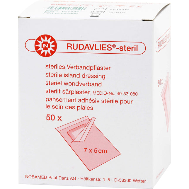 RUDAVLIES-steril Verbandpflaster 5x7 cm