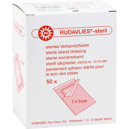 RUDAVLIES-steril Verbandpflaster 5x7 cm