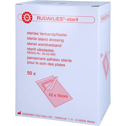 RUDAVLIES-steril Verbandpflaster 10x12 cm