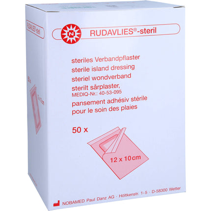 RUDAVLIES-steril Verbandpflaster 10x12 cm
