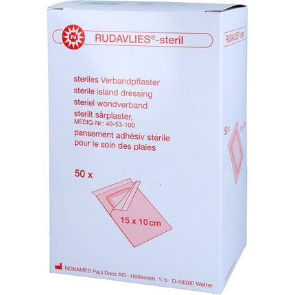 RUDAVLIES-steril Verbandpflaster 10x15 cm
