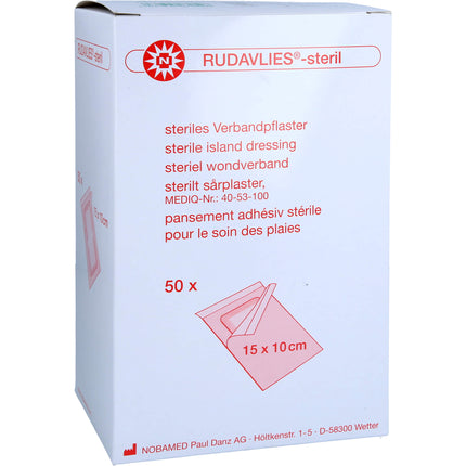 RUDAVLIES-steril Verbandpflaster 10x15 cm