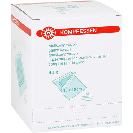 MULLKOMPRESSEN 10x10 cm steril 12fach