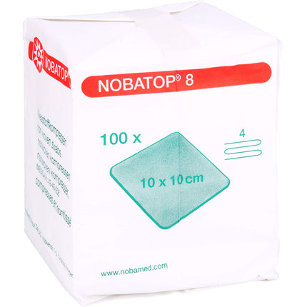 NOBATOP 8 Kompressen 10x10 cm unsteril