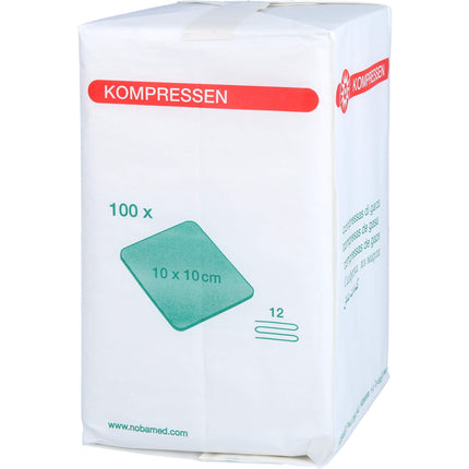 MULLKOMPRESSEN 10x10 cm unsteril 12fach