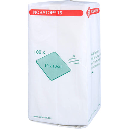 NOBATOP 16 Kompressen 10x10 cm unsteril
