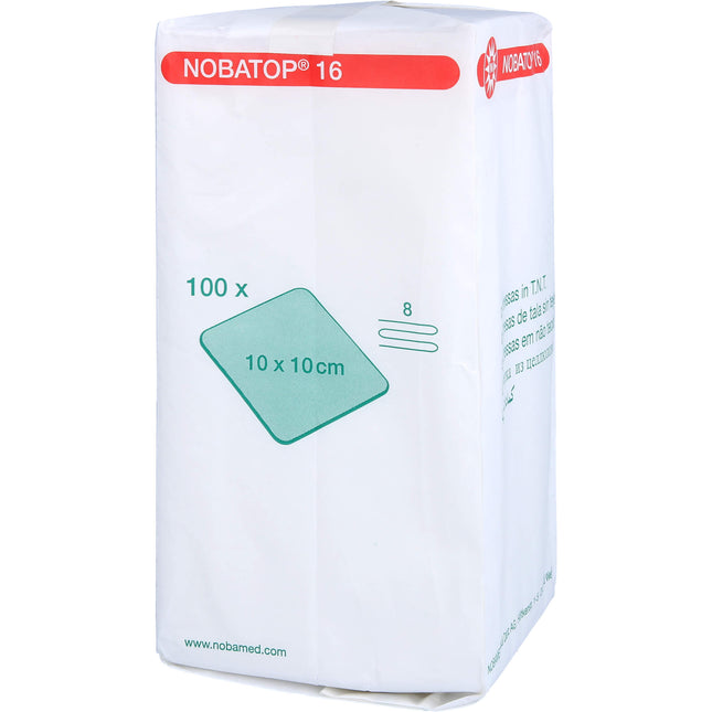 NOBATOP 16 Kompressen 10x10 cm unsteril