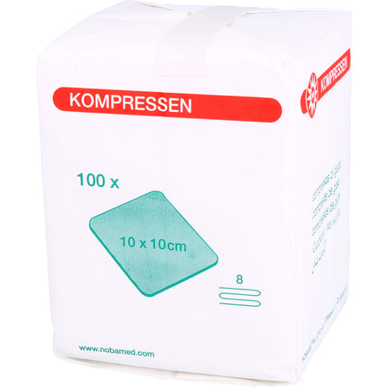 MULLKOMPRESSEN 10x10 cm unsteril 8fach