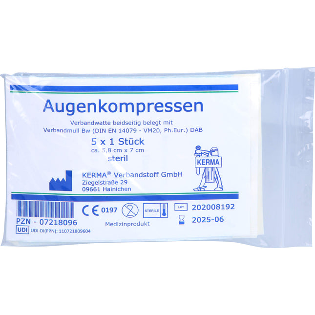 AUGENKOMPRESSEN 5,8x7 cm steril