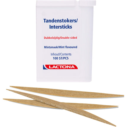 ZAHNHÖLZER Lactona Intersticks mint doppelendig