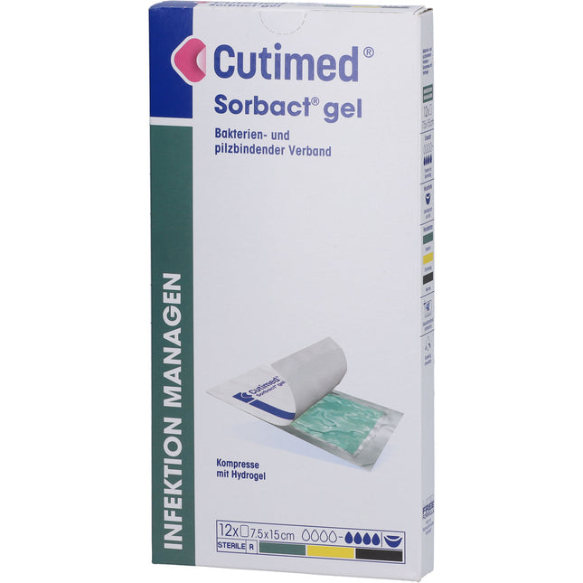 CUTIMED Sorbact Gel Kompressen 7,5x15 cm