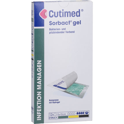 CUTIMED Sorbact Gel Kompressen 7,5x15 cm
