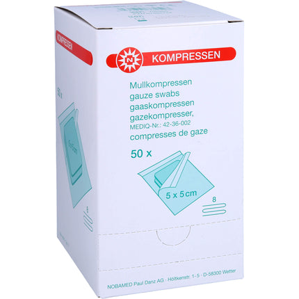 MULLKOMPRESSEN 5x5 cm steril 8fach