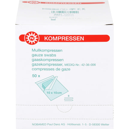 MULLKOMPRESSEN 10x10 cm steril 8fach