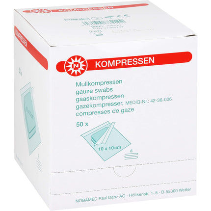 MULLKOMPRESSEN 10x10 cm steril 8fach