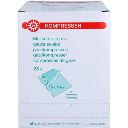 MULLKOMPRESSEN 10x10 cm steril 8fach