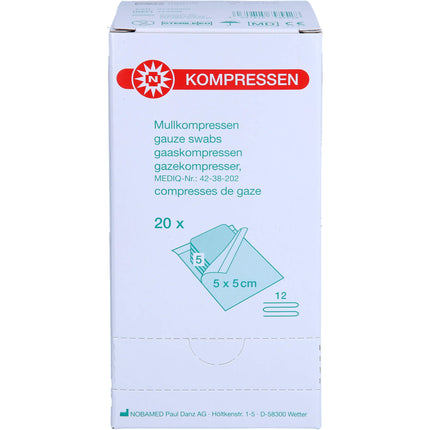 MULLKOMPRESSEN 5x5 cm steril 12fach