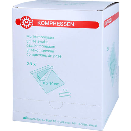 MULLKOMPRESSEN 10x10 cm steril 16fach