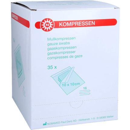 MULLKOMPRESSEN 10x10 cm steril 16fach