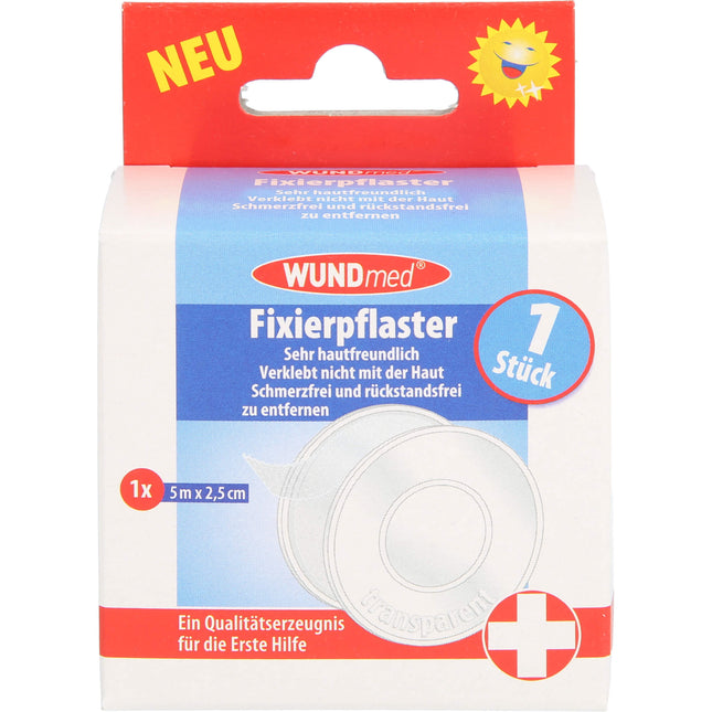 FIXIERPFLASTER 2,5 cmx5 m transparent