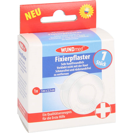 FIXIERPFLASTER 2,5 cmx5 m transparent