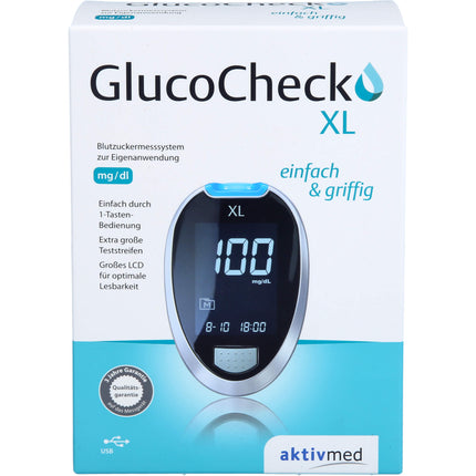 GLUCOCHECK XL Blutzuckermessgerät Set mg/dl