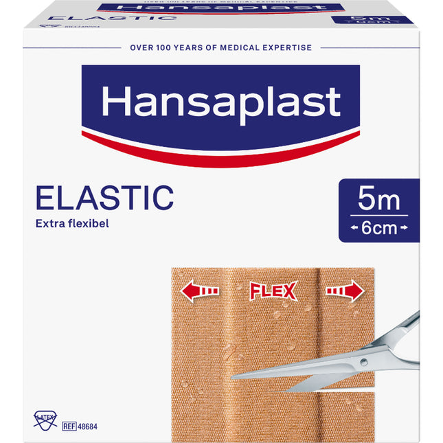 HANSAPLAST Elastic Pflaster 6 cmx5 m