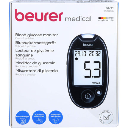 BEURER GL44 Blutzuckermessgerät mmol/l