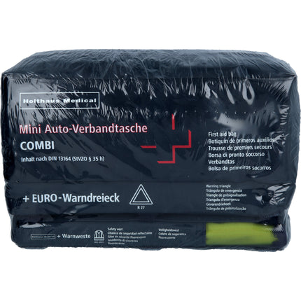 VERBANDTASCHE mini 3in1 DIN 13164+Warndreieck+Wes.