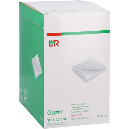 GAZIN Mullkomp.10x20 cm steril 12fach extra groß