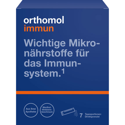 ORTHOMOL Immun Direktgranulat Himbeer/Menthol