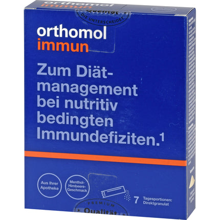 ORTHOMOL Immun Direktgranulat Himbeer/Menthol