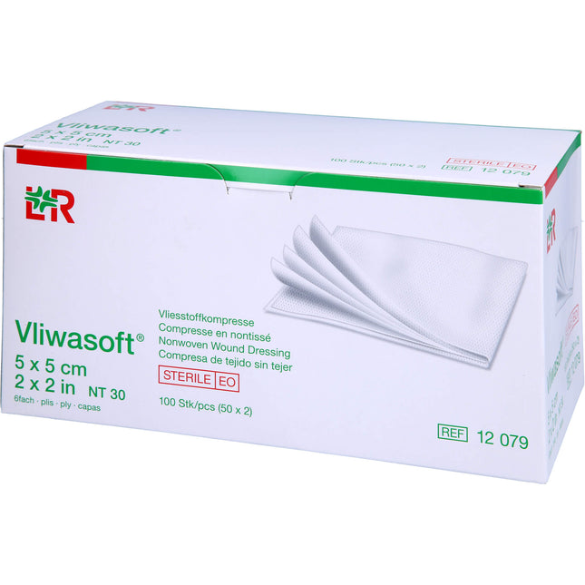 VLIWASOFT Vlieskompressen steril 5x5 cm 6l.