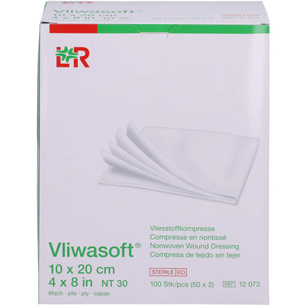 VLIWASOFT Vlieskompressen steril 10x20 cm 6l.