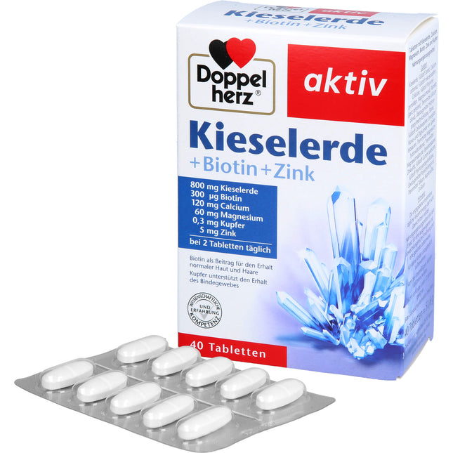 DOPPELHERZ Kieselerde+Biotin+Zink Tabletten