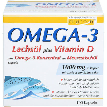 OMEGA-3 LACHSÖL plus Vit.D plus Omega-3 Konz.Kps.