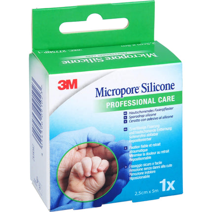 SILIKONBESCHICHTETES Pflaster 2,5 cmx5 m Rolle