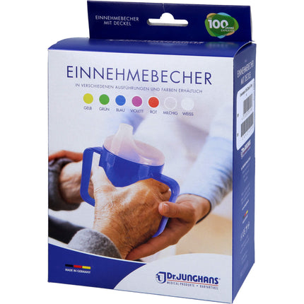 EINNEHMEBECHER m.2 Griffen+2 Deckel 4+12mm rot
