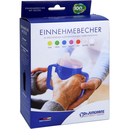 EINNEHMEBECHER m.2 Griffen+2 Deckel 4+12mm rot