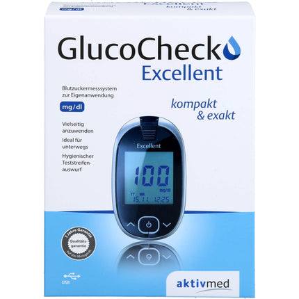 GLUCOCHECK Excellent Blutzuckermessger.Set mg/dl