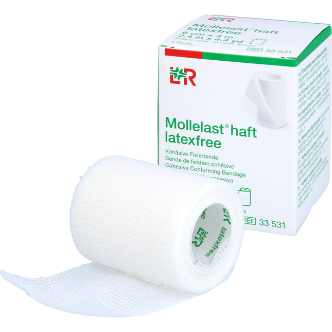 MOLLELAST haft Binden latexfrei 6 cmx4 m weiß