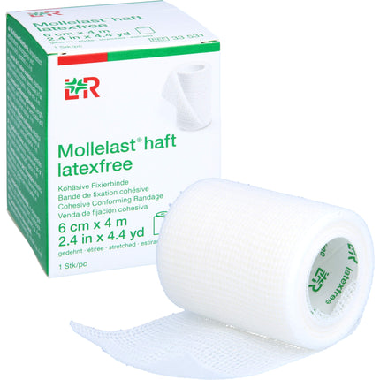 MOLLELAST haft Binden latexfrei 6 cmx4 m weiß