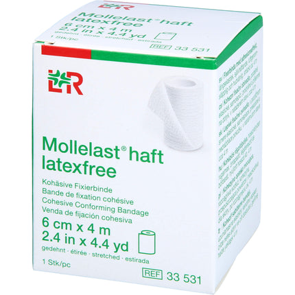 MOLLELAST haft Binden latexfrei 6 cmx4 m weiß