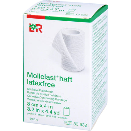 MOLLELAST haft Binden latexfrei 8 cmx4 m weiß