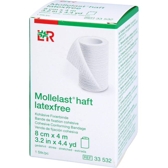 MOLLELAST haft Binden latexfrei 8 cmx4 m weiß