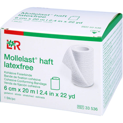 MOLLELAST haft Binden latexfrei 6 cmx20 m weiß