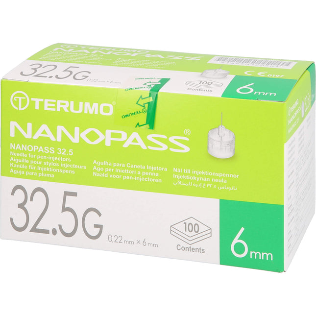 TERUMO NANOPASS 32,5 Pen Kanüle 0,22x6 mm